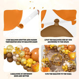 Fall Balloon Garland Arch Kit, Autumn Colors, Maple Leaf Pumpkin Foil, Thanksgiving Shower Decor