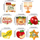 Sukkot Decorations Glitter Hanging Swirls, Jewish Holiday Celebration Sukkah Decor