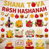 Rosh Hashanah Decorations, Shana Tova Banner Garland Swirls Centerpieces, Jewish New Year Party Decor