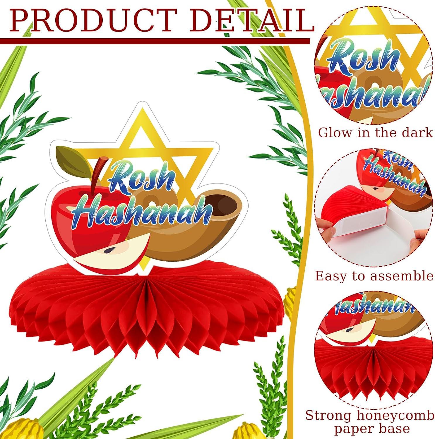 Rosh Hashanah Honeycomb Centerpieces, Shana Tova Party Decorations, Jewish New Year Table Decor