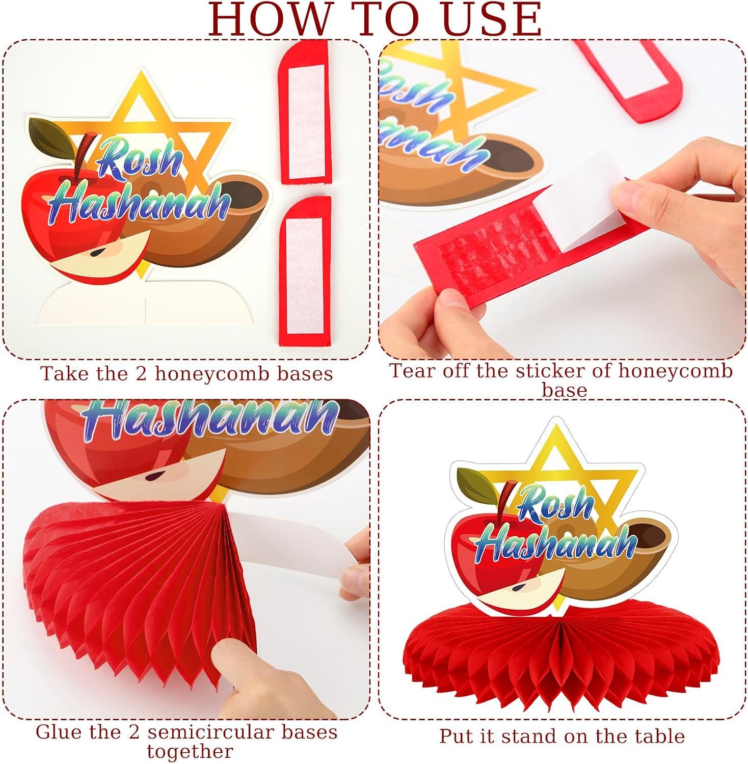 Rosh Hashanah Honeycomb Centerpieces, Shana Tova Party Decorations, Jewish New Year Table Decor