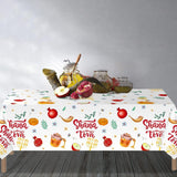 Rosh Hashanah Shana Tova Tablecloth, Jewish New Year Plastic Party Decor (3 Pack)