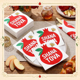 Shana Tova Pomegranate Cocktail Napkins, Rosh Hashanah Jewish New Year Table Decor