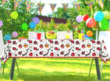 Rosh Hashanah Tablecloth Set, Shana Tova Jewish New Year Plastic Cover (2 Pack)