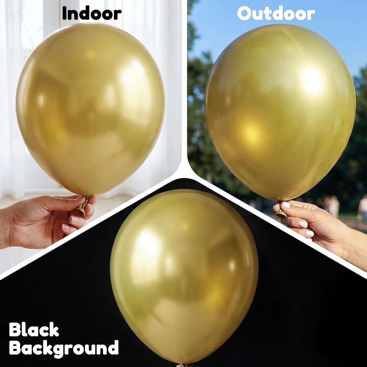 Matte Gold Latex Balloons, 12 Inch Party Decor (50 Count)