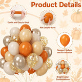 50pc Orange Gold Confetti Balloons, Fall Baby Shower Birthday Decor