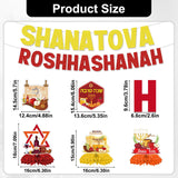 Rosh Hashanah Decorations Set, Shana Tova Banner, Honeycomb Centerpieces, Jewish New Year Party Supplies