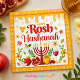 Rosh Hashanah Honey Paper Napkins, Shana Tova Jewish New Year Table Decor