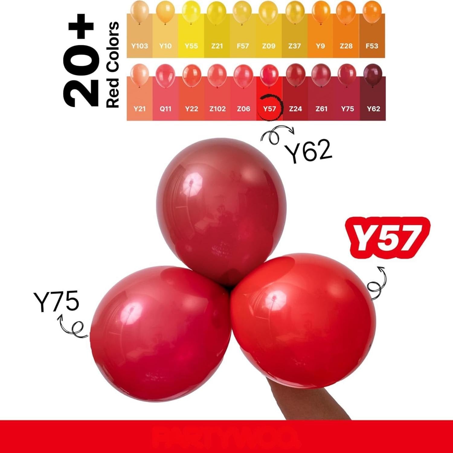 101 Red Latex Balloons, 12 Inch Mexican Independence Day Party Decorations