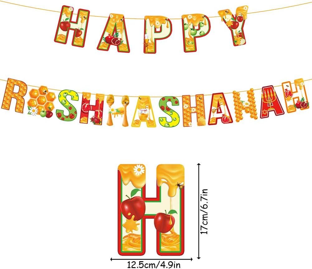 Rosh Hashanah Decoration Kit, Shana Tova Banner, Honey, Apples, Pomegranates, Balloons