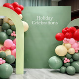 167-Piece Mexican Independence Day Balloon Arch Kit, Sage Green Pink Red Ivory Fiesta Decorations
