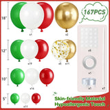 Mexican Independence Day Balloon Arch Kit, Red White Green Gold Fiesta Decorations