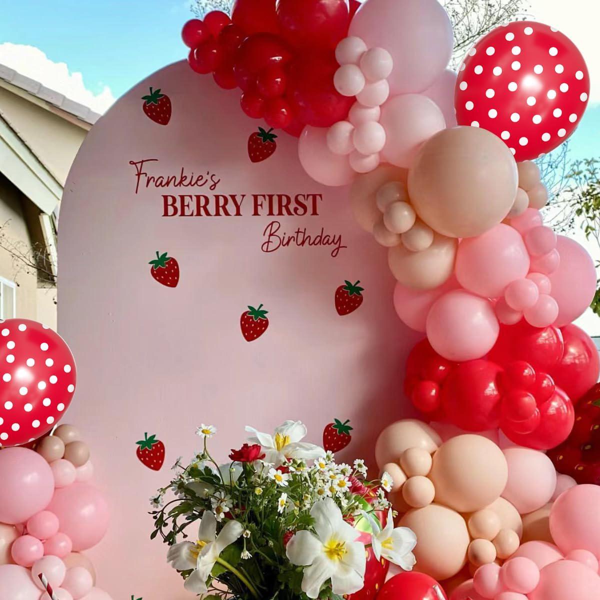 Mexican Independence Day Balloon Arch Kit, Red Pink Green White Latex Balloons (156 Piece)