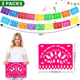 Mexican Party Banner 2 Packs 36FT, Papel Picado Fiesta Decorations,  Birthday Party Decor