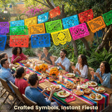 Mexican Party Banner 2 Packs 36FT, Papel Picado Fiesta Decorations,  Birthday Party Decor