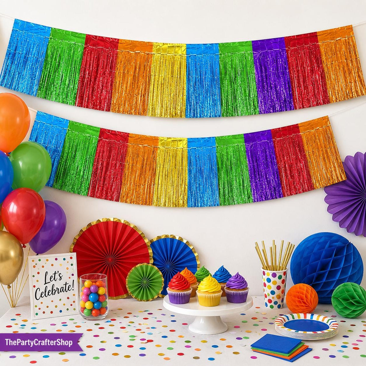 Fiesta Fringe Streamers 2 Pack, 10FT Mexican Party Decorations (Dia de los Muertos)