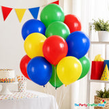 100-Piece Mexican Independence Day Balloons, Red Green Blue Yellow Latex Party Decorations (10 Inch)