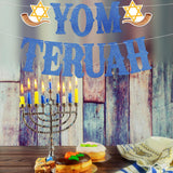 Yom Teruah Glitter Banner, Feast of Trumpets Party Decor (Ready Made)