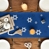 Yom Kippur Table Runner, Shofar Jewish Holiday Decor, 13x72 Inch Polyester
