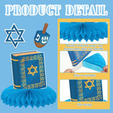 Hanukkah Honeycomb Centerpieces, 12-Piece Chanukah Table Decor Set