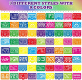 Mexican Papel Picado Banners 540FT, Bulk Fiesta Party Flags, September 16 Independence Day Decorations