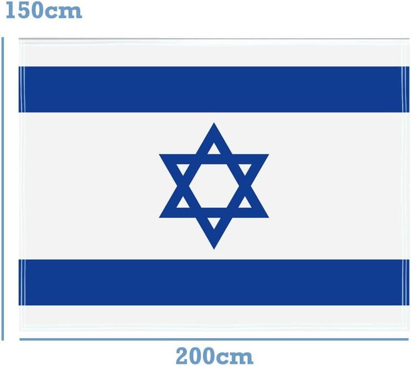Israel Flag Tablecloth, 60x80 Inch Polyester Runner, Jewish Celebration Decor