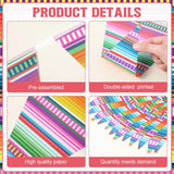 Mexican Fiesta Pennant Banner Set, Serape Pattern Garland (5 Pack)