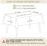 Washable Polyester Tablecloth, Wrinkle-Free, Spillproof, Outdoor Party Decor (60x84 Inch)