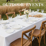 2-Pack White Polyester Tablecloths, 60x102 Inch Rectangle, Wedding Party Decor