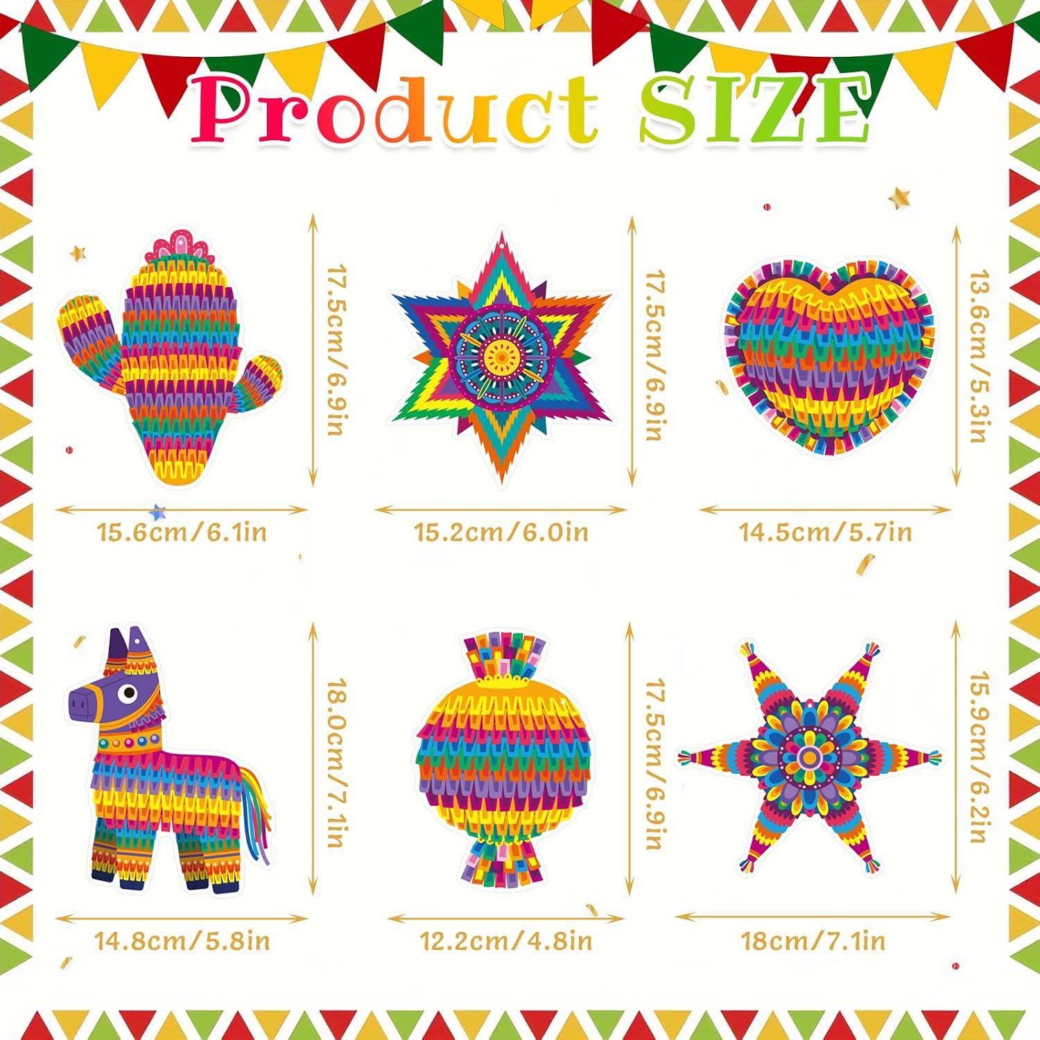 Mexican Fiesta Hanging Swirls, Cactus Birthday Party Decor (30PCS)