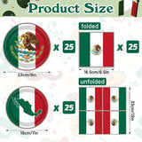 Mexico Flag Party Tableware Set, 100-Piece Fiesta Supplies (25 Guests)
