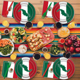 Mexico Flag Party Tableware Set, 100-Piece Fiesta Supplies (25 Guests)