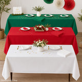 Mexican Independence Day Tablecloth Set, Red White Green Plastic Covers (54x108 Inch)