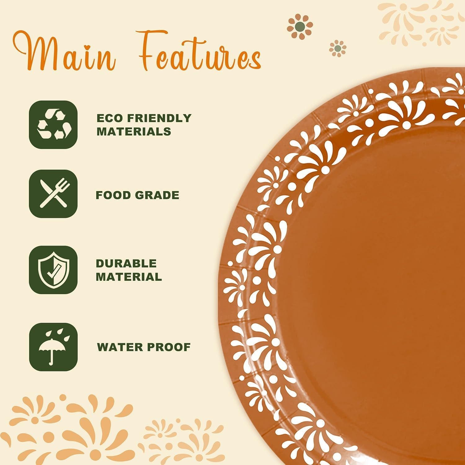 Mexican Platos de Barro Tableware Set, Fiesta Party Supplies (24 Guests)
