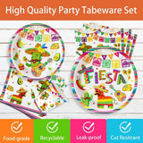 Mexican Fiesta Tableware Set, 140-Piece Party Supplies (20 Guests)