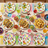 Mexican Fiesta Tableware Set, 140-Piece Party Supplies (20 Guests)