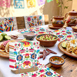 Mexican Folk Art Floral Napkins, 50 PCS, 13x13 Inch Fiesta Paper (2 Ply)