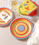 Mexican Fiesta Party Tableware Set, Papel Picado Plates and Napkins (48PCS)
