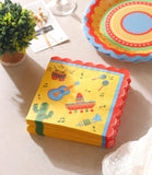 Mexican Fiesta Party Tableware Set, Papel Picado Plates and Napkins (48PCS)