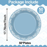 Blue Talavera Paper Dessert Plates, 7 Inch Mexican Fiesta Tableware (50PCS)