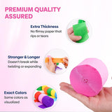 Rainbow Crepe Paper Streamers, 8 Rolls 656FT Party Decoration Set