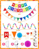 Rainbow Birthday Party Decorations, Swirl Streamers, Honeycomb Balls, Dot Garland (Eco-Friendly Paper)