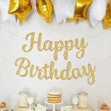 DIY Glitter Happy Birthday Banner, Cardstock Letters, Party Decor (DIY)
