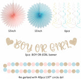 Gender Reveal Party Set, Pink Blue Champagne, 22pc Baby Shower Decorations