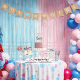 Rustic Burlap Boy or Girl Banner, Gender Reveal Party Backdrop (Reusable)
