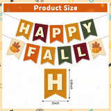 Happy Fall Pumpkin Garland, Autumn Leaves Banner, Thanksgiving Party Decor