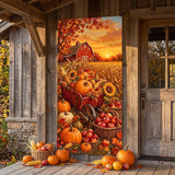 Rustic Fall Door Banner, Pumpkin Harvest Porch Decor (71x35 Inch)