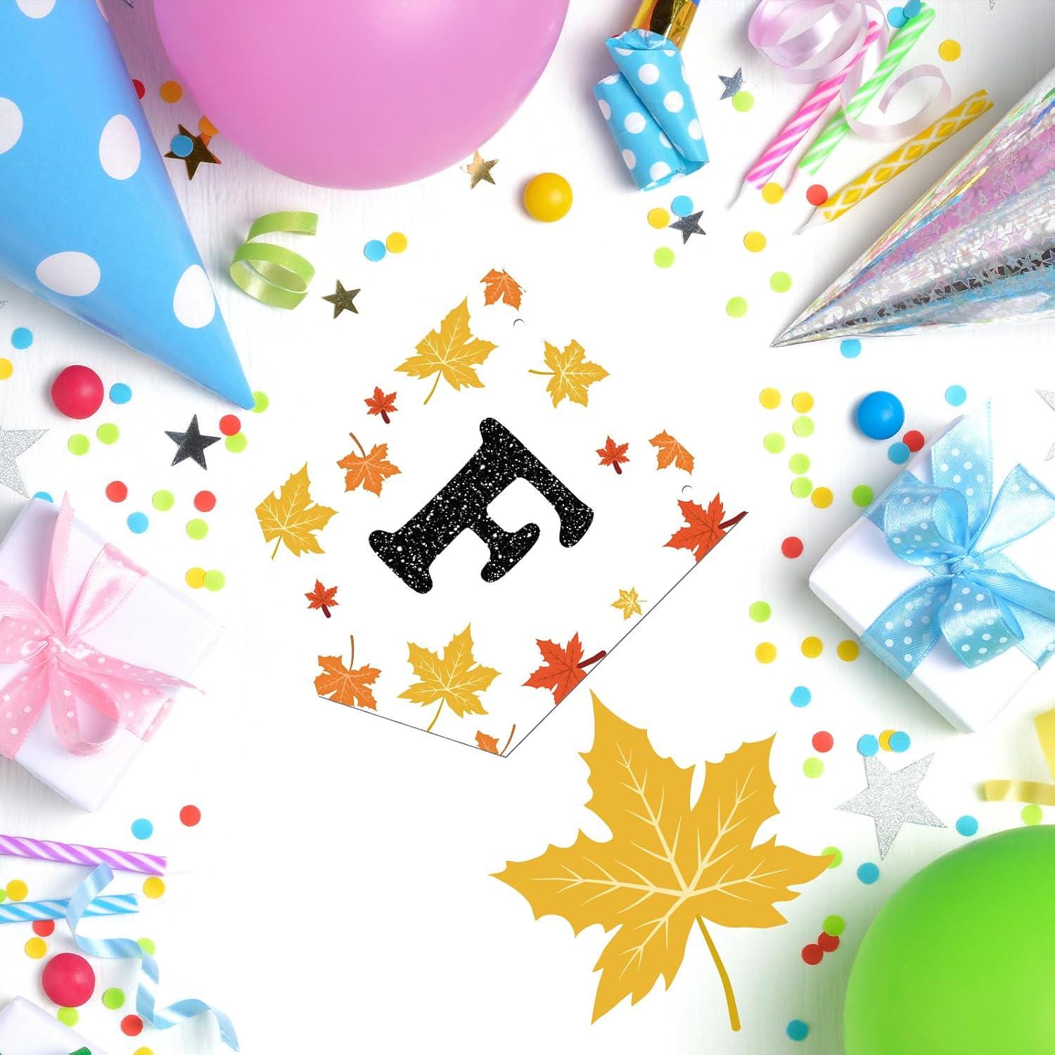 Fall in Love Banner, Autumn Maple Leaf Garland, Thanksgiving Party Decoration