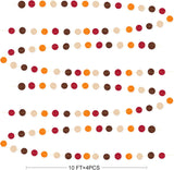 Glitter Polka Dot Garland, Autumn Fall Party Decor (40ft)