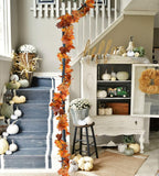 2 Pack Fall Maple Leaf Garland, 5.9FT Autumn Vine, Thanksgiving Wedding Decor